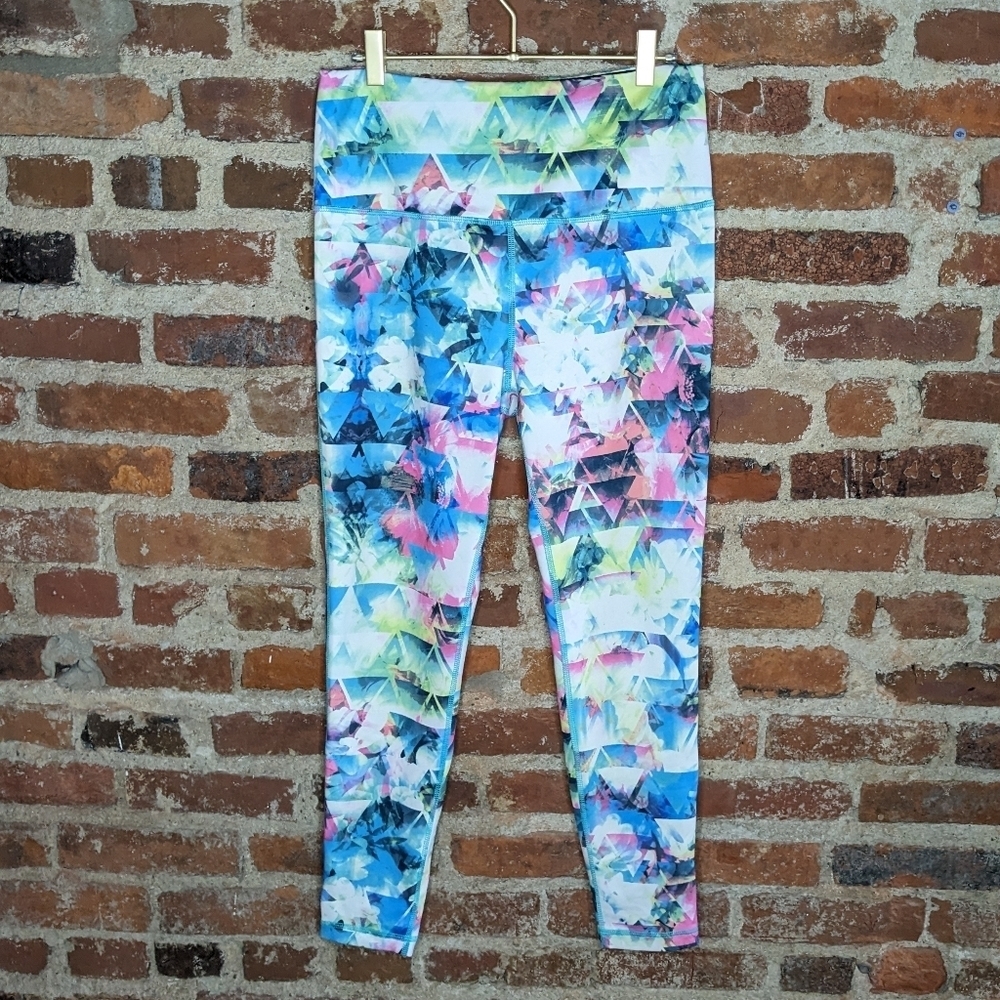 Everlast Large Multicolor Floral Geometric 7/8 Leggings